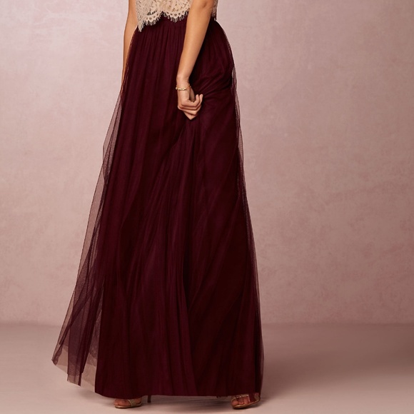 Jenny Yoo Dresses & Skirts - Louise Skirt in Cabernet BHLDN